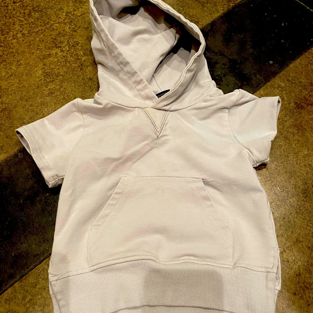 Little Bipsy Light Grey Short Sleeve hoodie